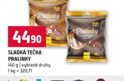 SLADKÁ TEČKA PRALINKY 140 g vybrané druhy