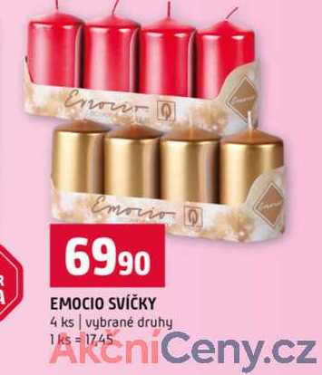 EMOCIO SVÍČKY 4 ks vybrané druhy
