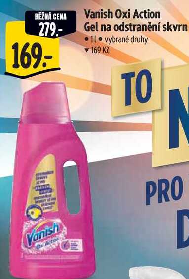 Vanish Oxi Action Gel na odstranění skvrn, 1 l
