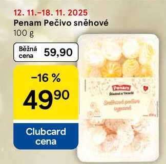 Penam Pečivo sněhové, 100 g