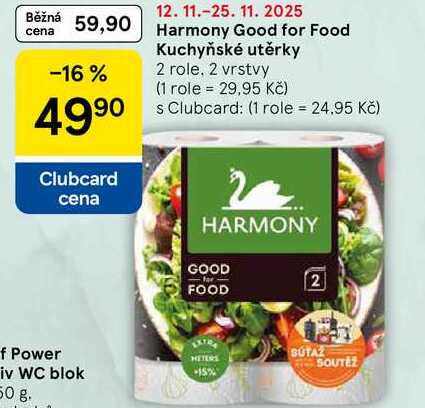 Harmony Good for Food Kuchyňské utěrky, 2 role, 2 vrstvy