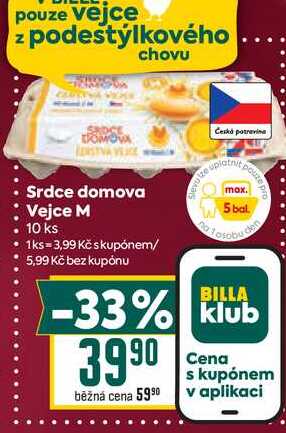 Srdce domova Vejce M 10 ks