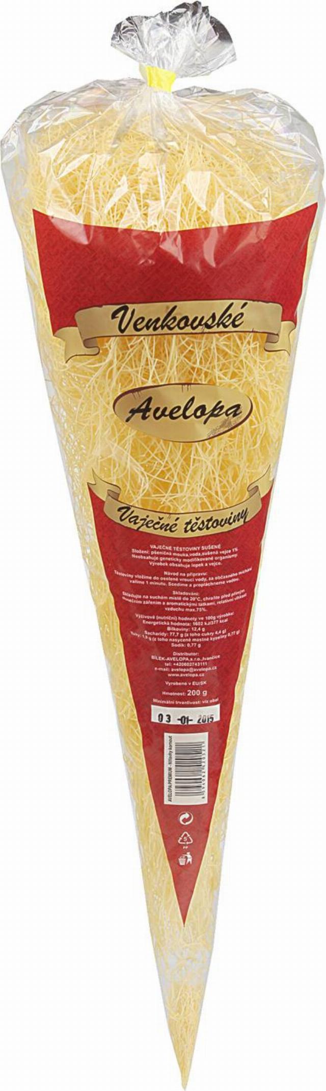 Vaječné těstoviny Níťovky kornout