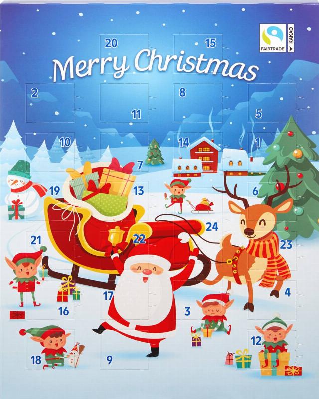 Adventní kalendář s mléčnou čokoládou