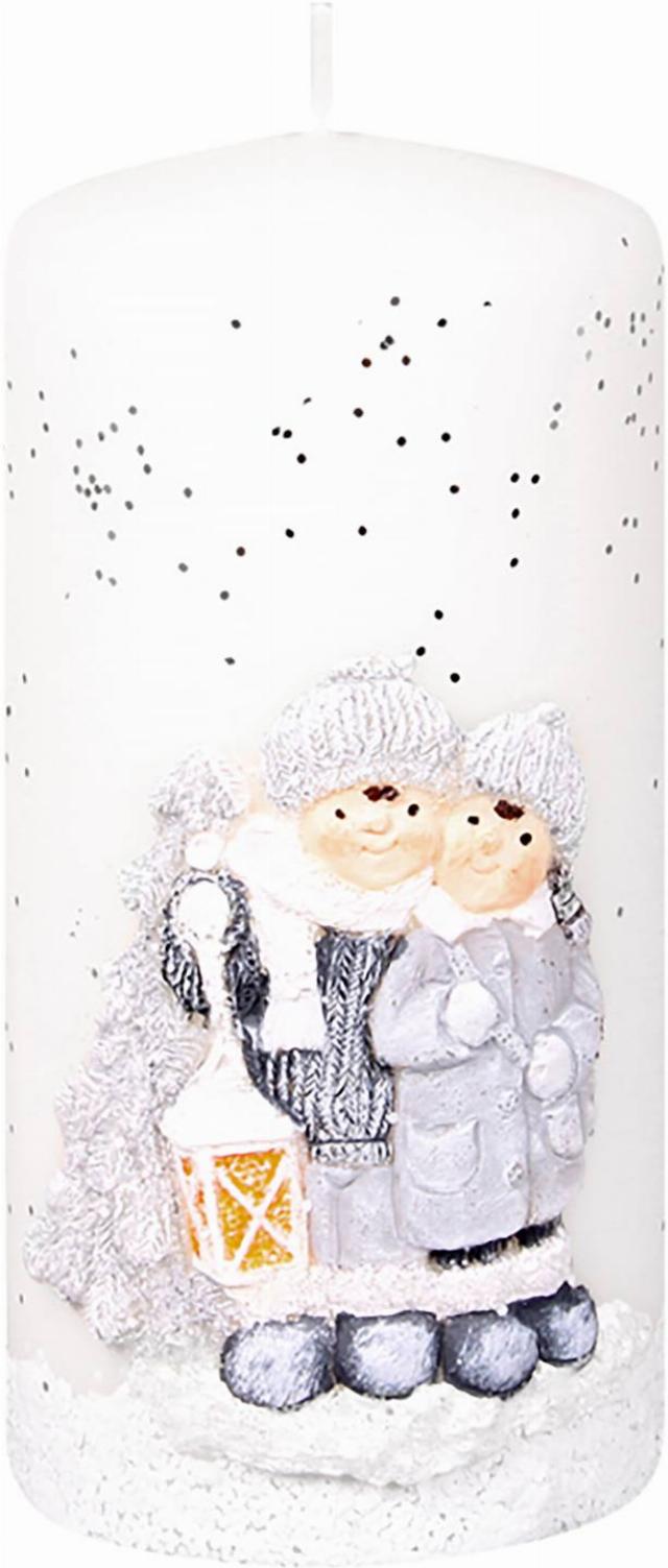 Vánoční svíčky Zimní pohádka 7 x 14 cm