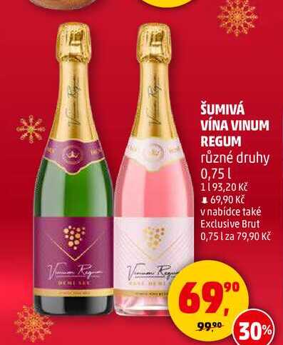 ŠUMIVÁ VÍNA VINUM REGUM, 0,75 l