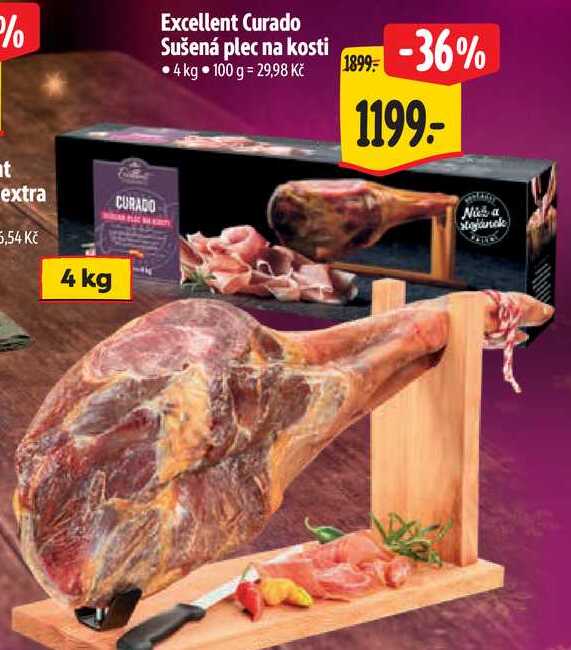 Excellent Curado Sušená plec na kosti, 4 kg  