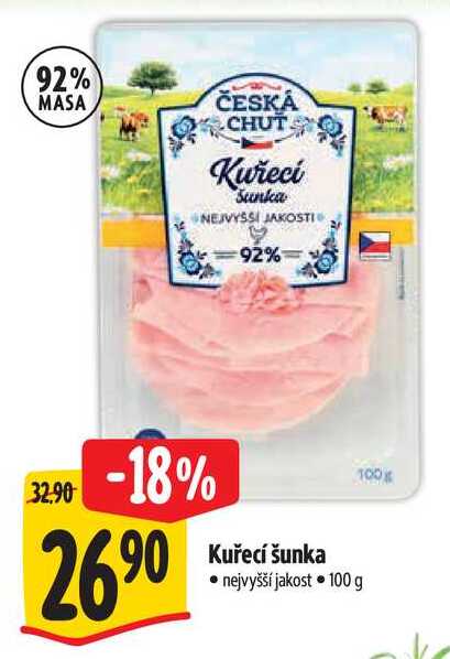 Kuřecí šunka, 100 g
