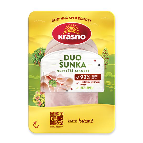 Krásno Šunka Duo nejvyšší jakosti krájená (92% masa)