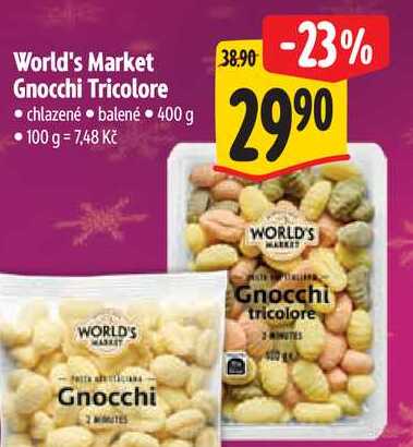 World's Market Gnocchi Tricolore, 400 g