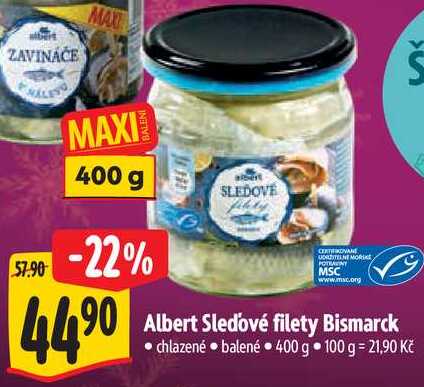 Albert Sleďové filety Bismarck, 400 g