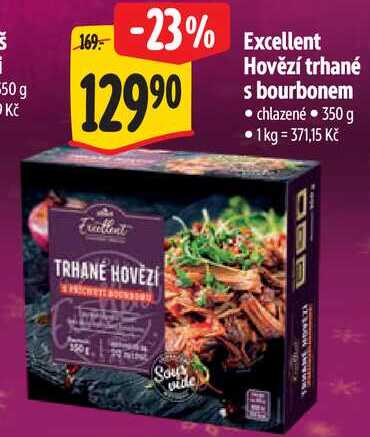 Excellent Hovězí trhané s bourbonem, 350 g