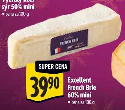 Excellent French Brie 60% mini, cena za 100 g 