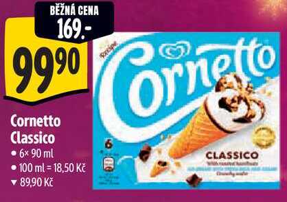 Cornetto Classico, 6x 90 ml