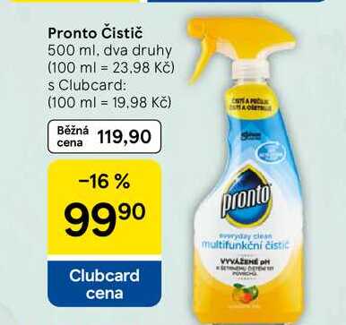 Pronto Čistič, 500 ml, dva druhy 