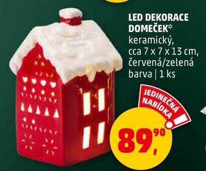 LED DEKORACE DOMEČEK, 1 ks