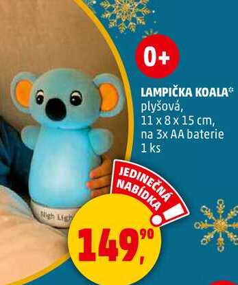 LAMPIČKA KOALA, 1 ks