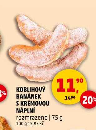 KOBLIHOVÝ BANÁNEK S KRÉMOVOU NÁPLNÍ, 75 g