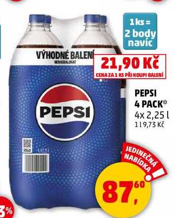 PEPSI 4 PACK, 4x2,25 l