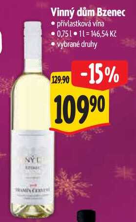 Vinný dům Bzenec, 0,75 l