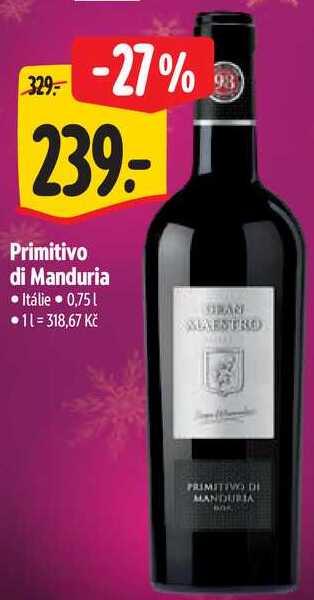 Primitivo di Manduria, 0,75 l