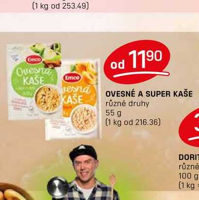 OVESNÉ A SUPER KAŠE různé druhy 55 g 