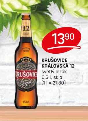KRUŠOVICE KRÁLOVSKÁ 12 Světlý ležák 0,5l