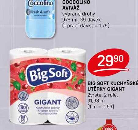 BIG SOFT KUCHYŇSKÉ UTĚRKY GIGANT 2vrsté, 2 role, 31,98 m