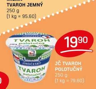JČ TVAROH TVAROH POLOTUČNÝ 250 g
