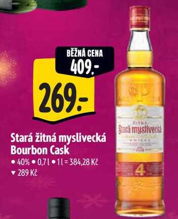 Stará žitná myslivecká Bourbon Cask, 0,7 l
