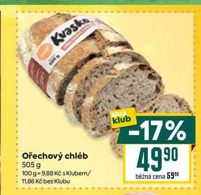 Ořechový chléb 505 g 