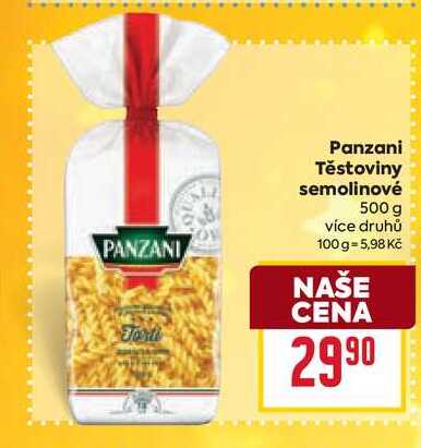 Panzani Těstoviny semolinové 500 g