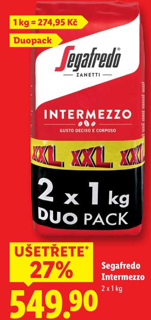 Segafredo Intermezzo, 2x 1 kg