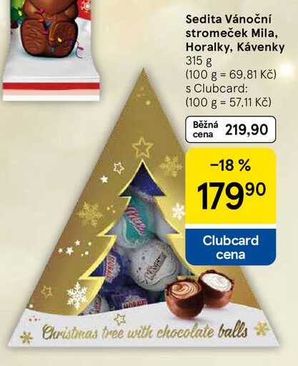 Sedita Vánoční stromeček Mila, Horalky, Kávenky, 315 g