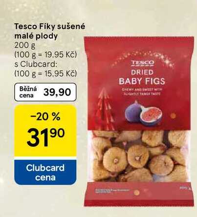 Tesco Fíky sušené malé plody, 200 g