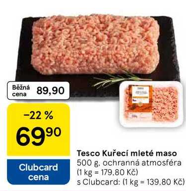 Tesco Kuřecí mleté maso, 500 g 
