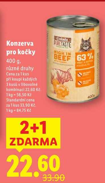 Konzerva pro kočky, 400 g
