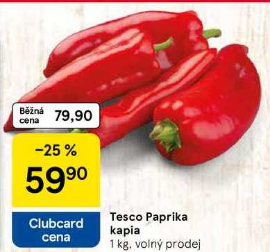 Tesco Paprika kapia, 1 kg, volný prodej 
