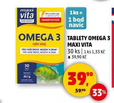 TABLETY OMEGA MAXI VITA, 30 ks 