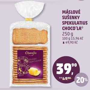 MÁSLOVÉ SUŠENKY SPEKULATIUS CHOCO'LA, 250 g