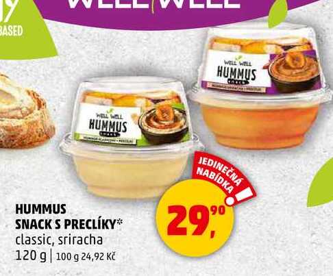 HUMMUS SNACK S PRECLÍKY, 120 g