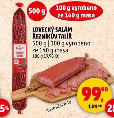 LOVECKÝ SALÁM ŘEZNÍKŮV TALÍŘ, 500 g 