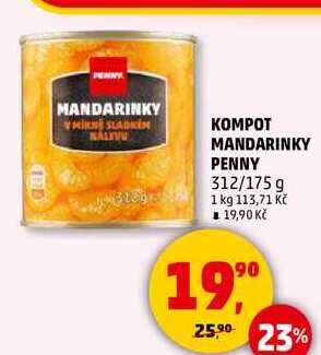 KOMPOT MANDARINKY PENNY, 312 g