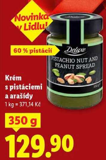 Krém s pistáciemi a arašídy, 350 g
