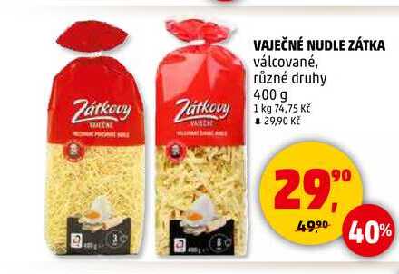 VAJEČNÉ NUDLE ZÁTKA, 400 g