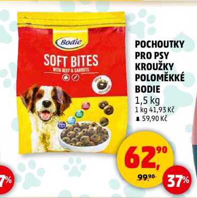 POCHOUTKY PRO PSY KROUŽKY POLOMĚKKÉ BODIE, 1,5 kg 