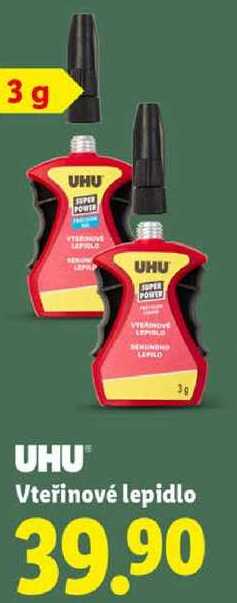 UHU Vteřinové lepidlo, 3 g