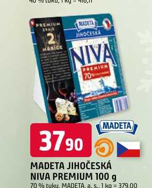 MADETA JIHOČESKÁ NIVA PREMIUM 100 g 70% tuku