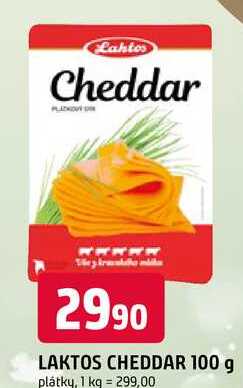 LAKTOS CHEDDAR 100 g plátky