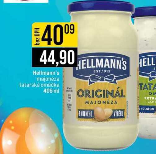 Hellmann's majonéza tatarská omáčka 405 ml
